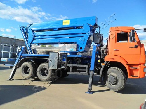 Автовышка 28м на шасси КАМАЗ 65115